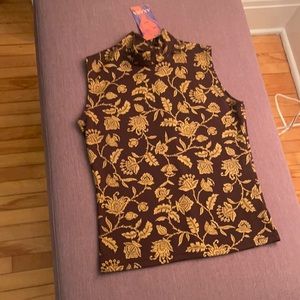 Axara sleeveless brown and gold